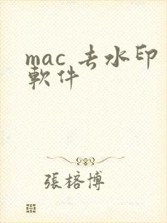 mac 去水印软件