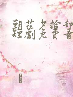 朝花夕拾却已迟短剧免费看