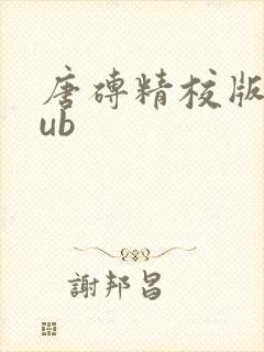 唐砖精校版epub