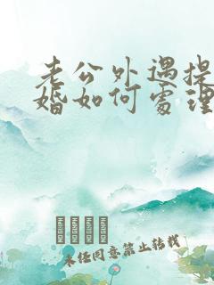老公外遇提出离婚如何处理