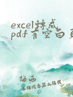 excel转成pdf有空白页怎么办