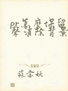 pr怎么保留人声消除背景音乐