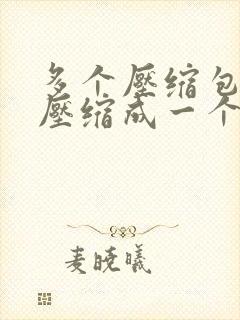 多个压缩包怎么压缩成一个