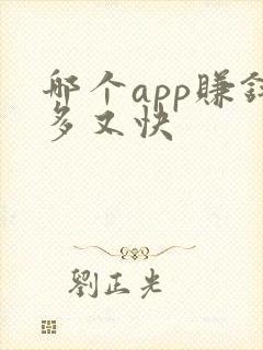 哪个app赚钱多又快