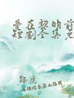 爱在黎明前升起短剧全集免费观看