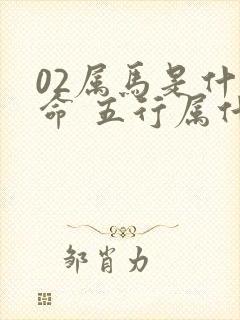 02属马是什么命 五行属什么