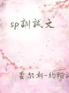 sp训诫文