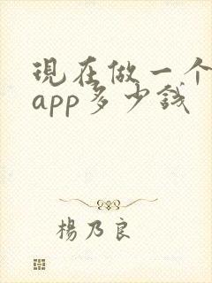 现在做一个定制app多少钱