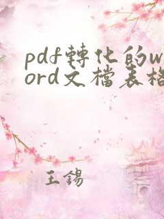 pdf转化的word文档表格有重影怎么处理