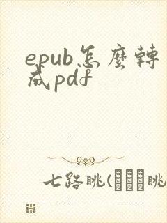 epub怎么转成pdf