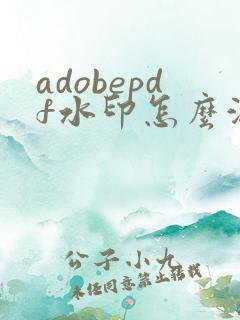 adobepdf水印怎么满屏