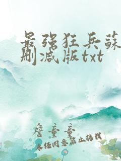 最强狂兵苏锐无删减版txt