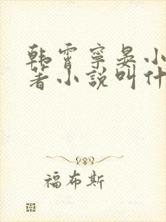 韩霄宁晏小说原著小说叫什么