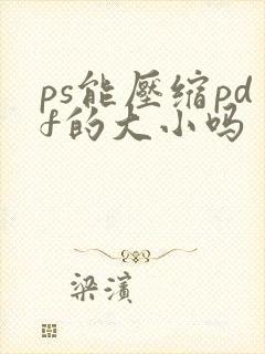 ps能压缩pdf的大小吗
