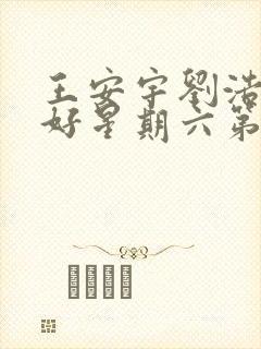 王安宇刘浩存你好星期六第几期