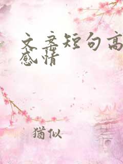 文案短句高质量感情