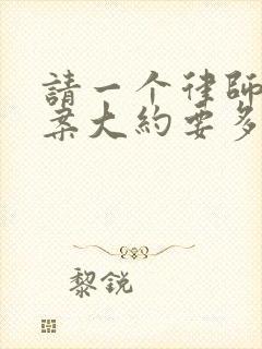 请一个律师离婚案大约要多少钱