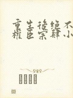 重生后绝不嫁给权臣宗肆小说