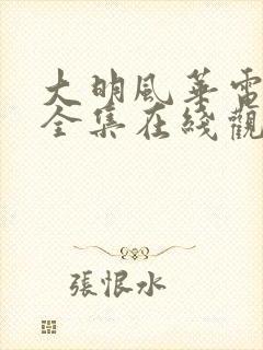 大明风华电视剧全集在线观看免费观看