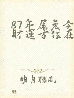 87年属兔今日财运方位在哪