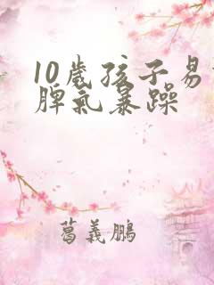 10岁孩子易怒脾气暴躁