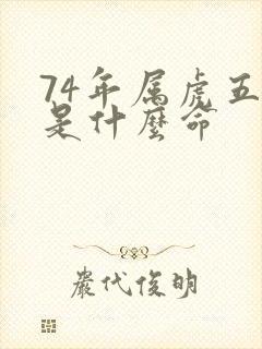 74年属虎五行是什么命
