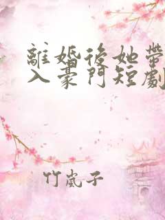 离婚后她带惠嫁入豪门短剧免费观看