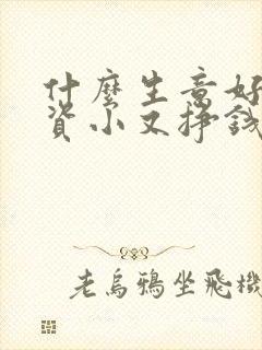 什么生意好做投资小又挣钱