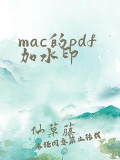 mac的pdf加水印