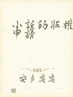 小说的版权如何申请