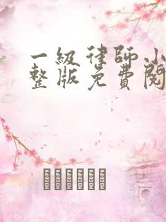 一级律师小说完整版免费阅读