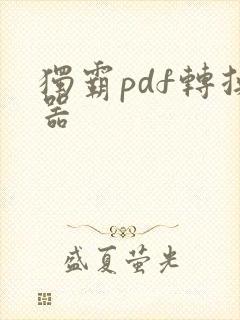 独霸pdf转换器