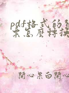 pdf格式的发票怎么转换成xml格式的发票