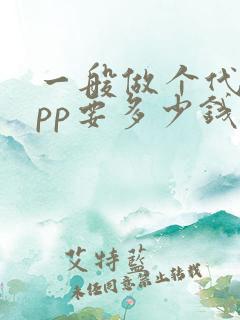 一般做个代驾app要多少钱