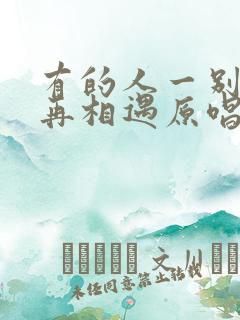 有的人一别就不再相遇原唱完整版