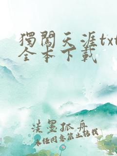 独闯天涯txt全本下载