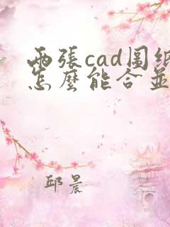两张cad图纸怎么能合并成一张图纸