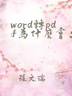 word转pdf为什么会出现乱码