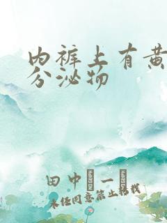 内裤上有黄色的分泌物
