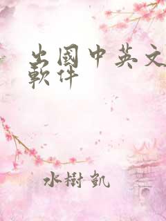 出国中英文翻译软件
