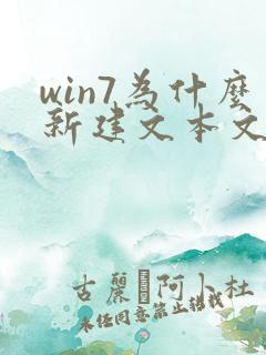 win7为什么新建文本文档没有txt后缀