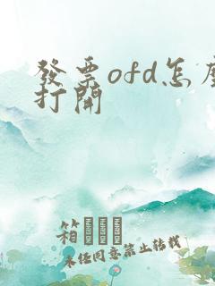 发票ofd怎么打开