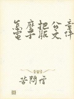 怎么把公章盖在电子版文件