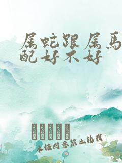 属蛇跟属马的婚配好不好