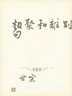 相聚和离别的好句