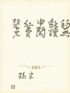 楚红申敛的小说免费阅读无弹窗