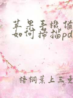 苹果手机备忘录如何扫描pdf文件