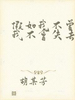 假如我不曾爱你我不会失去自己歌词