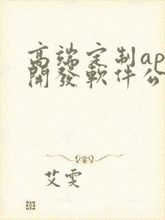 高端定制app开发软件公司