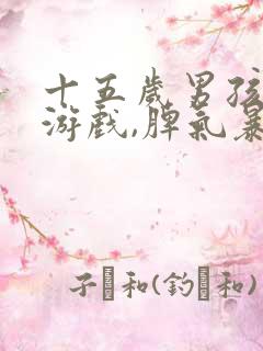 十五岁男孩沉迷游戏,脾气暴躁,叛逆